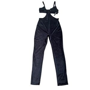 3rd + Malt Black Velvet Jumpsuit